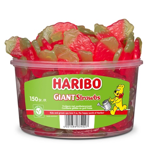 Haribo Giant Strawbs Bonbons 1350 Gr