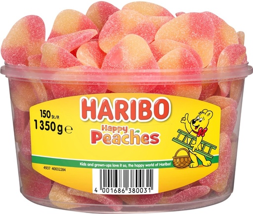 Haribo Happy Peaches Bonbons 1350 Gr