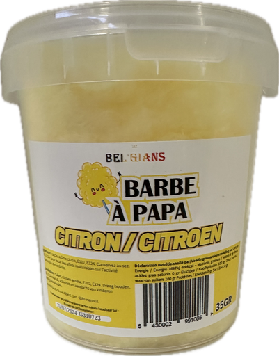 [BELG015] Bel'Gians Barbe à Papa Citron 35 Gr
