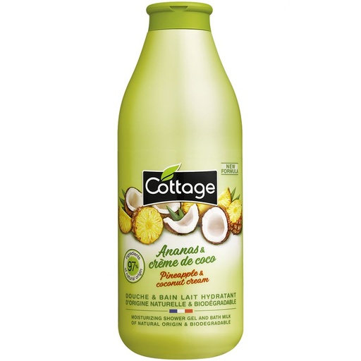 Cottage Ananas & Crème de Coco Douche Lait Hydratante 750 Ml