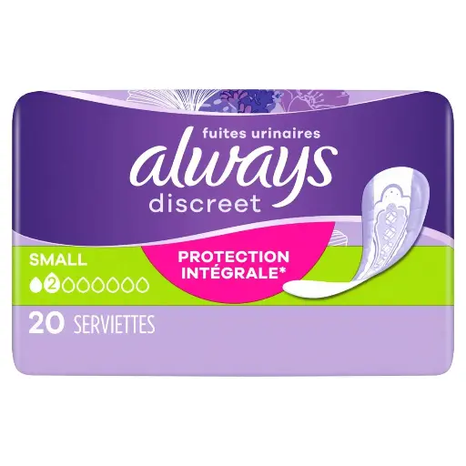 Always Discreet Small Serviettes Hygiéniques 20 Pièces