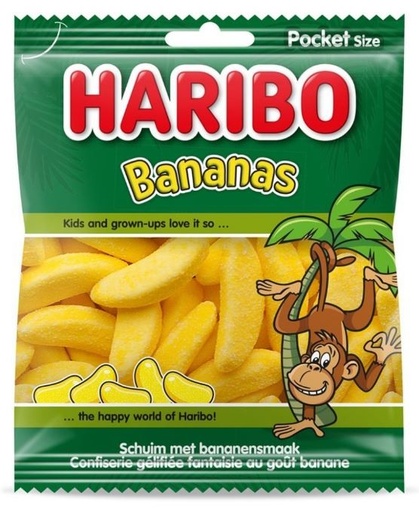 [HARI018] Haribo Bananas Pocket Size Bonbons 70 Gr
