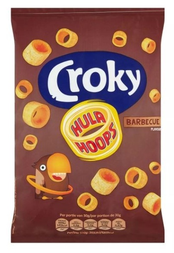 [CROK002] Croky Hula Hoops Barbecue Chips 100 Gr