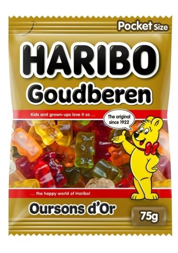 [HARI020] Haribo Oursons d'Or Bonbons 75 Gr