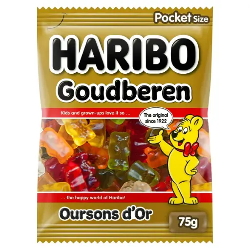 Haribo Oursons d'Or Bonbons 75 Gr