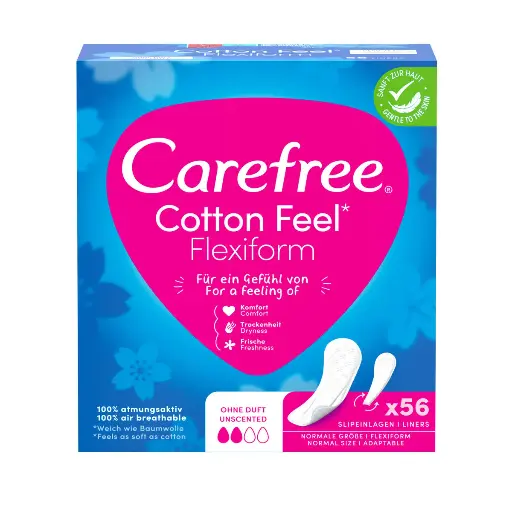 Carefree Cotton Feel Flexiform Protège-Slips 56 Pièces