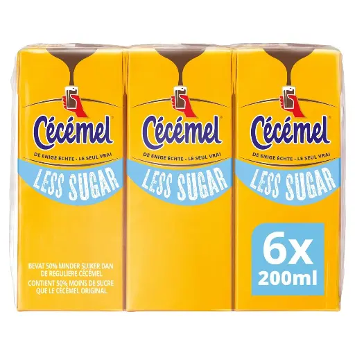 Cécémel Less Sugar Lait Chocolaté 6x20 Cl