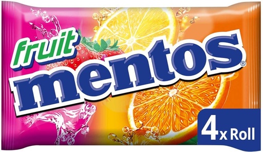 [MENT020] Mentos Fruit Bonbons 4x37,5 Gr