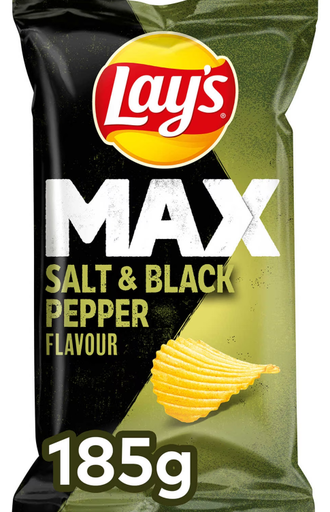 Lay's Max Sel & Poivre Noir Chips 185 Gr