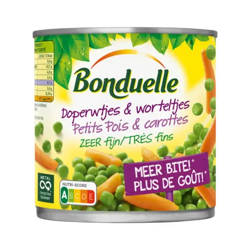 Bonduelle Petits Pois & Carottes Très Fins 265 Gr