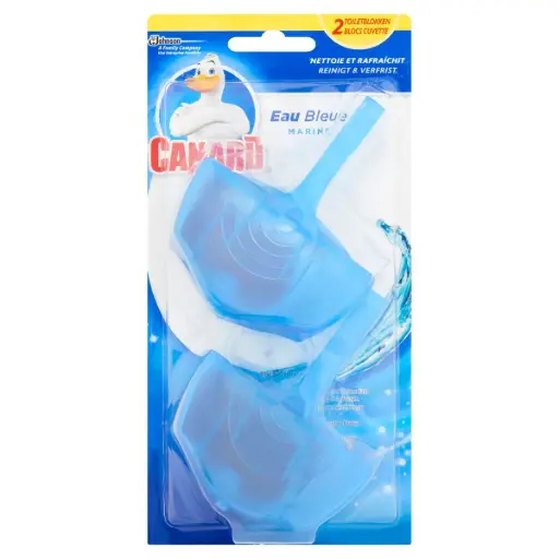 Canard WC Eau Bleue Marine Bloc 2 Pièces