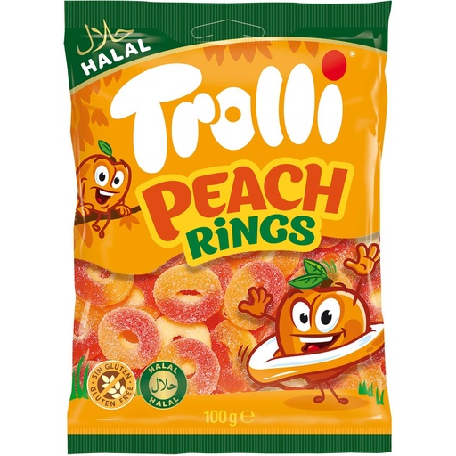 Trolli Peach Rings Bonbons 100 Gr