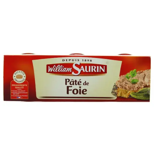 William Saurin Pâté de Foie 3x78 Gr