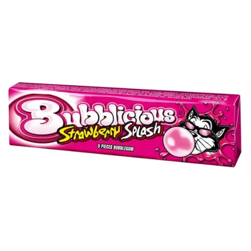 Bubblicious Strawberry Splash Chewing-gum 38 Gr