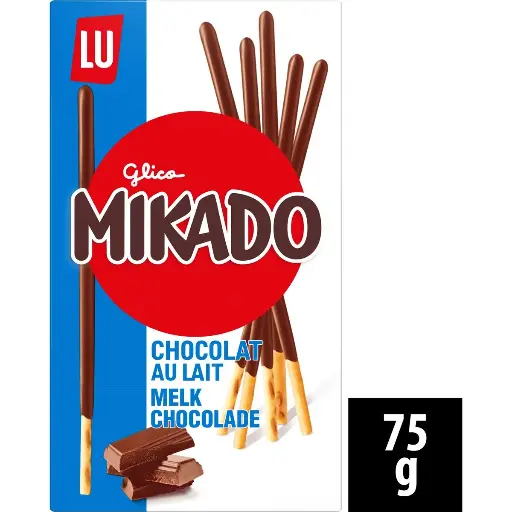 Lu Mikado Chocolat au Lait Biscuits 75 Gr