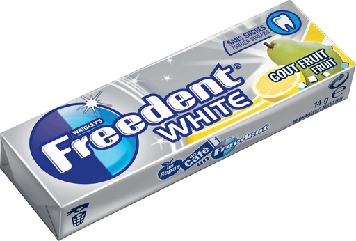 Freedent White Goût Fruit Chewing-gum 10 Pièces 14 Gr