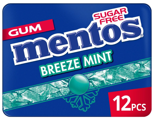 [MENT004] Mentos Breeze Mint Chewing-Gum 12 Pièces