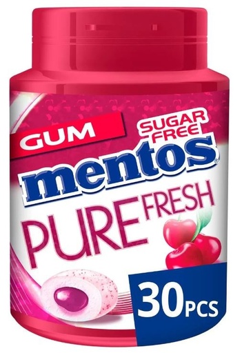 [MENT010] Mentos Pure Fresh Cerise Chewing-Gum 30 Pièces