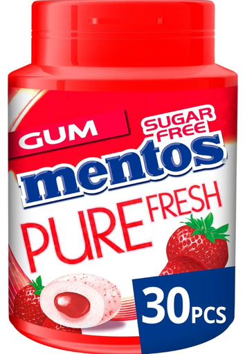 [MENT013] Mentos Pure Fresh Fraise Chewing-Gum 30 Pièces