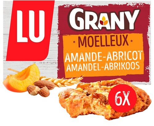 [15094] Lu Grany Moelleux Abricots & Amandes Biscuit 195 Gr
