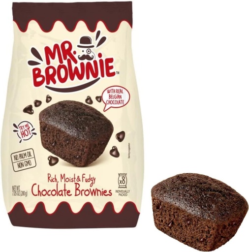 [MRBR001] Mr. Brownie Chocolate Brownies 8x25 Gr