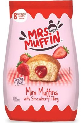Mrs. Muffin Strawberry Mini Muffins 8x25 Gr