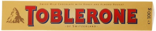 [TOBL001] Toblerone Chocolat Lait Miel Nougat 100 Gr