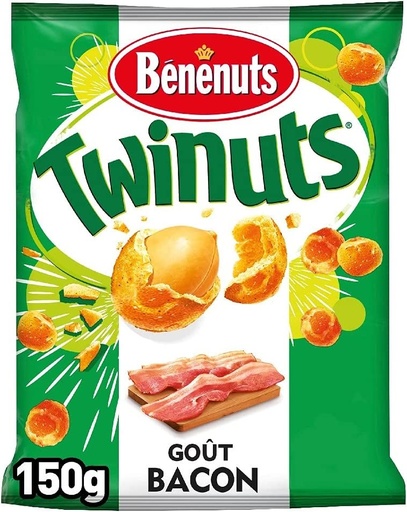 [BENE001] Benenuts Twinuts Bacon Grillé Cacahuètes 150 Gr
