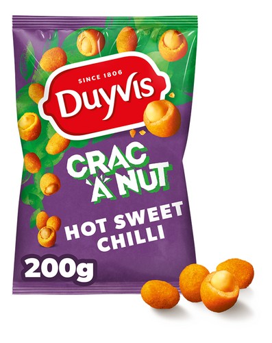 Duyvis Crac'A'Nut Hot Sweet Chilli Cacahuètes 200 Gr