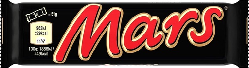 [MARS004] Mars Barre Chocolatée 51 Gr