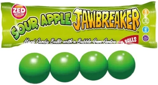 [038126] Jawbreaker Sour Apple Bubblegum 4 Pièces